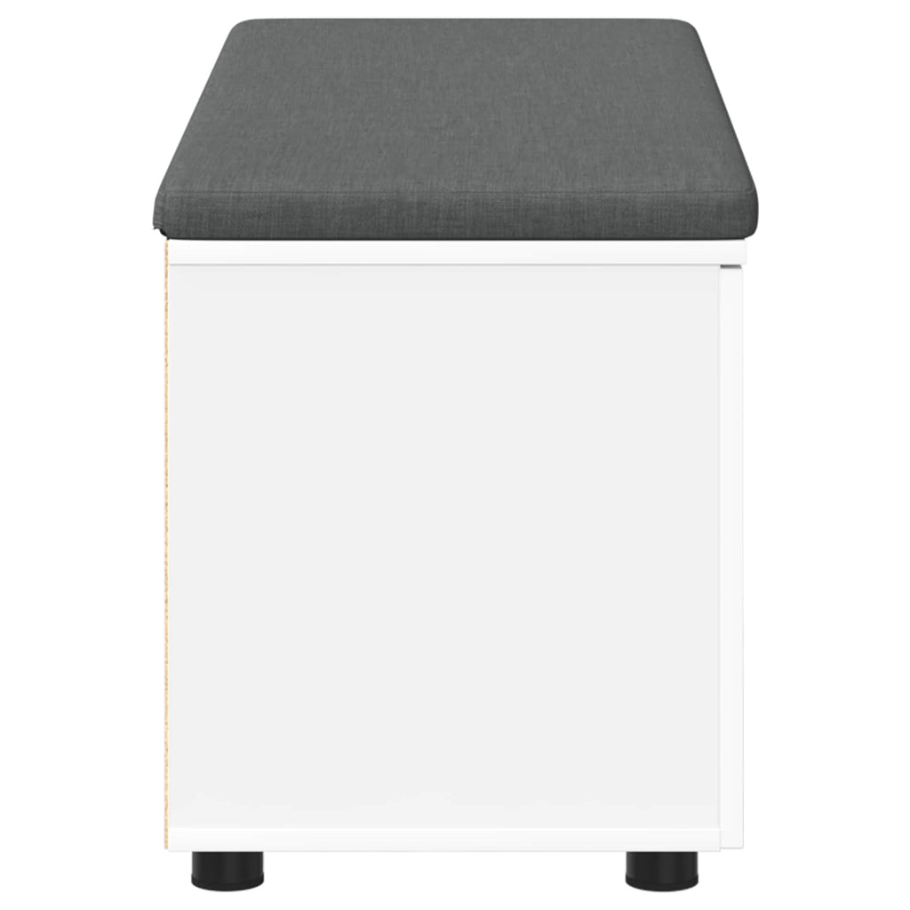 Panca per ingresso con cuscino Bianco 100 x 38 x 46 cm