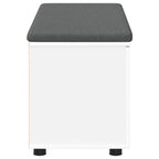 Panca per ingresso con cuscino Bianco 100 x 38 x 46 cm