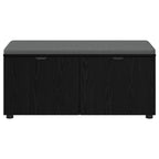 Panca per ingresso con cuscino Rovere Nero 100 x 38 x 46 cm