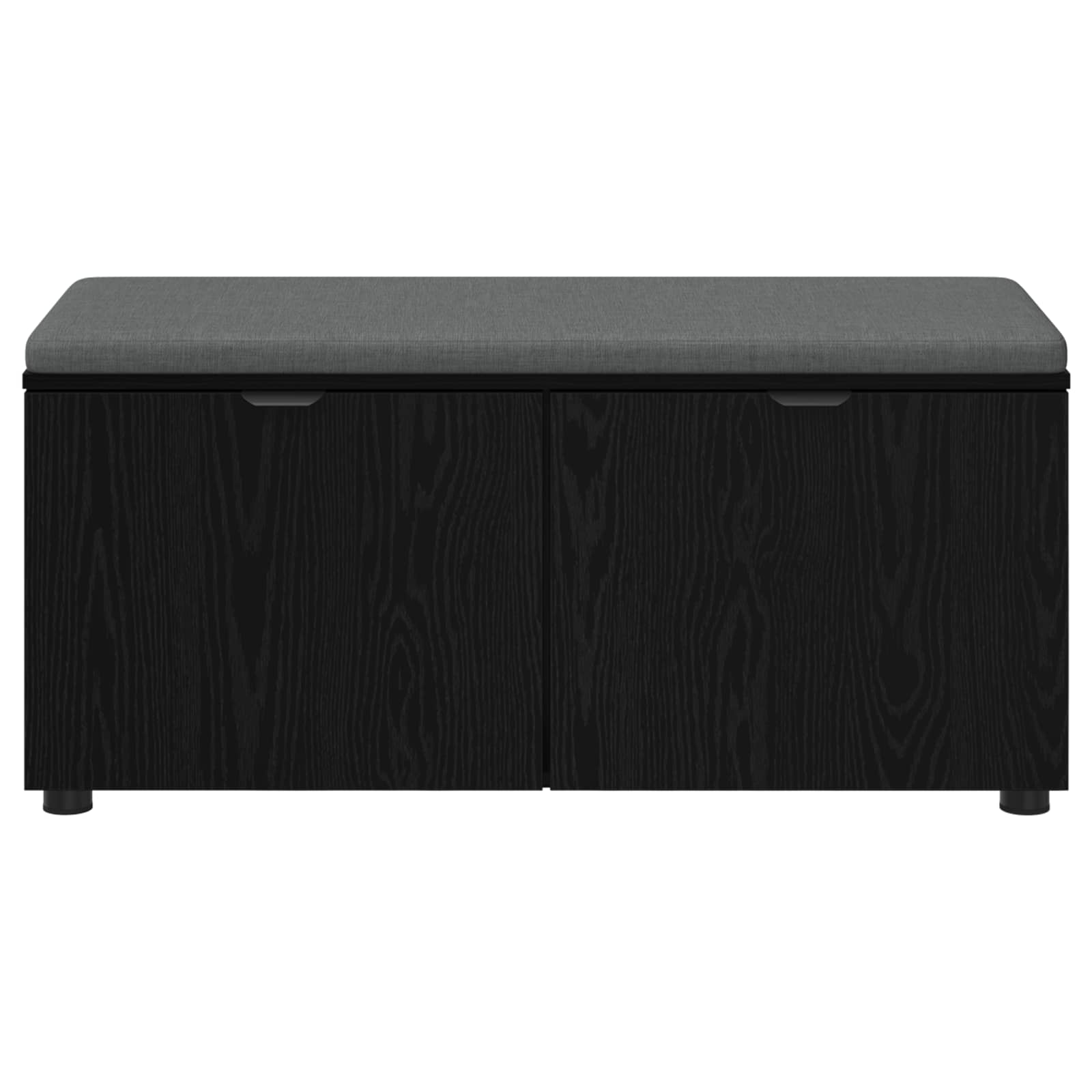 Panca per ingresso con cuscino Rovere Nero 100 x 38 x 46 cm