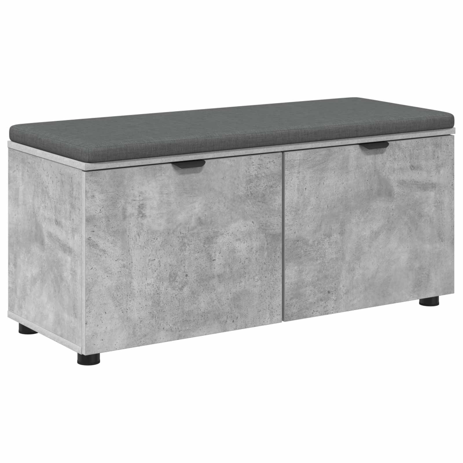 Panca per ingresso con cuscino Grigio Cemento 100 x 38 x 46 cm