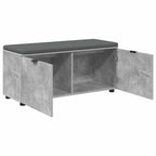 Panca per ingresso con cuscino Grigio Cemento 100 x 38 x 46 cm