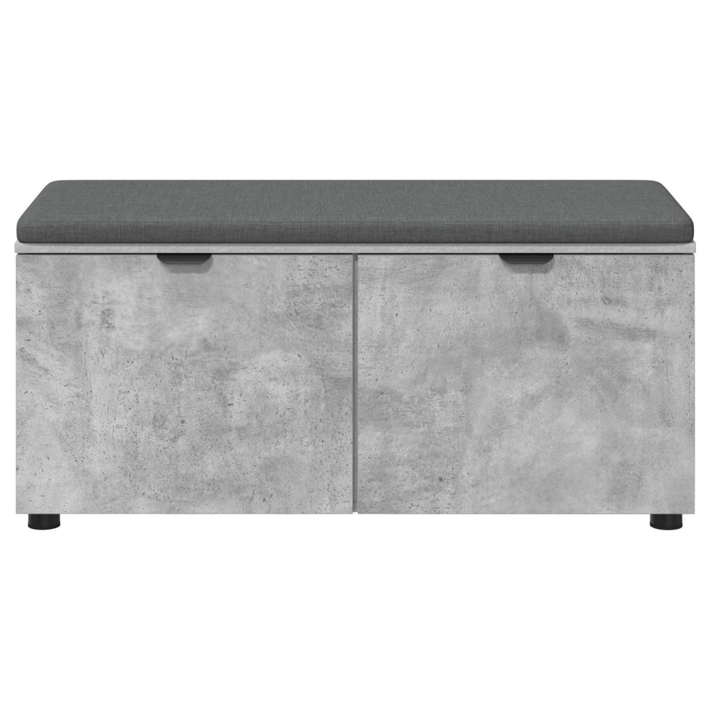 Panca per ingresso con cuscino Grigio Cemento 100 x 38 x 46 cm