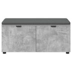 Panca per ingresso con cuscino Grigio Cemento 100 x 38 x 46 cm