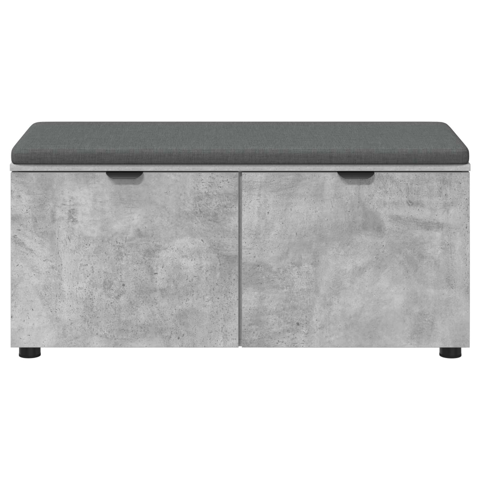 Panca per ingresso con cuscino Grigio Cemento 100 x 38 x 46 cm
