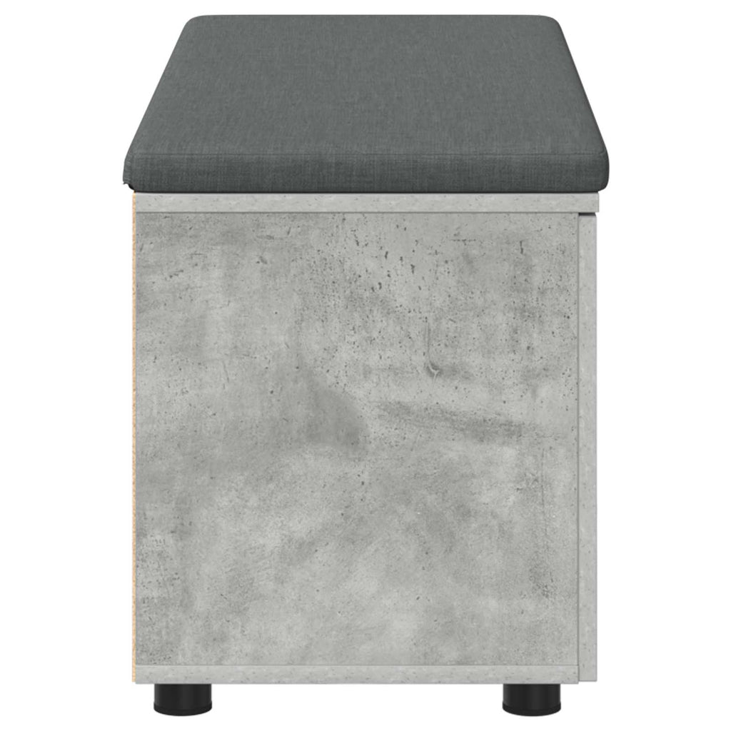 Panca per ingresso con cuscino Grigio Cemento 100 x 38 x 46 cm