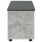 Panca per ingresso con cuscino Grigio Cemento 100 x 38 x 46 cm