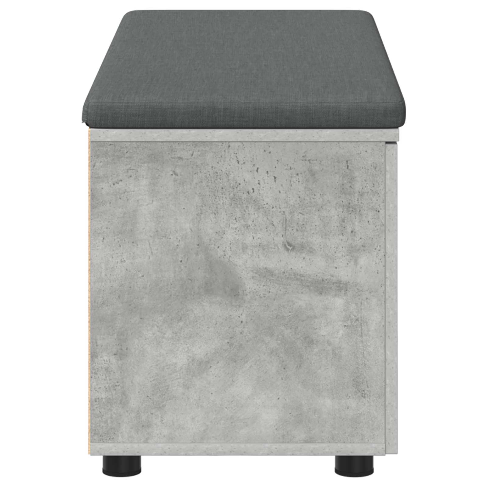 Panca per ingresso con cuscino Grigio Cemento 100 x 38 x 46 cm