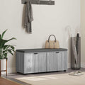 Panca per ingresso con cuscino Sonoma grigia 100 x 38 x 46 cm