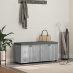 Panca per ingresso con cuscino Sonoma grigia 100 x 38 x 46 cm