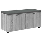 Panca per ingresso con cuscino Sonoma grigia 100 x 38 x 46 cm