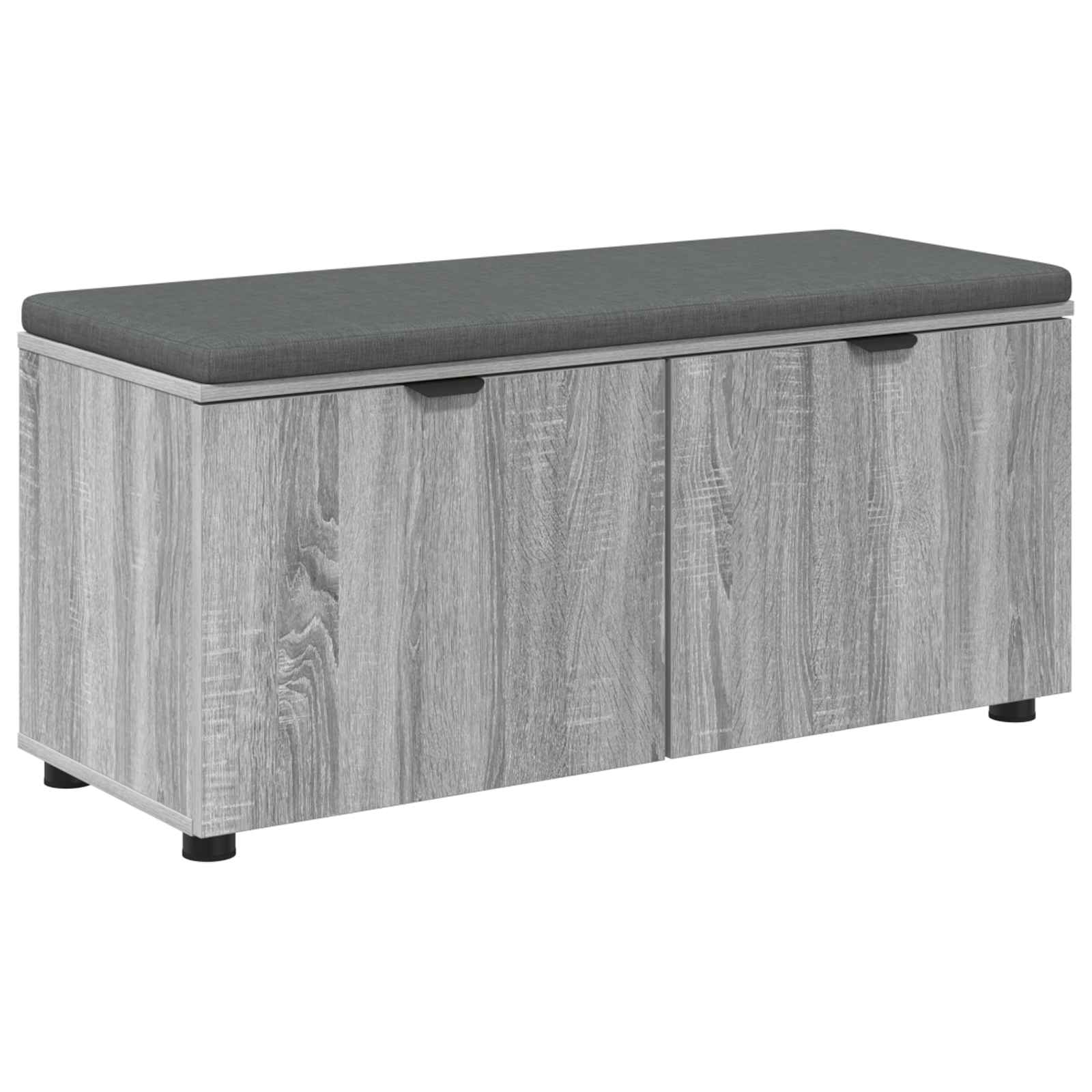 Panca per ingresso con cuscino Sonoma grigia 100 x 38 x 46 cm