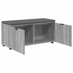 Panca per ingresso con cuscino Sonoma grigia 100 x 38 x 46 cm