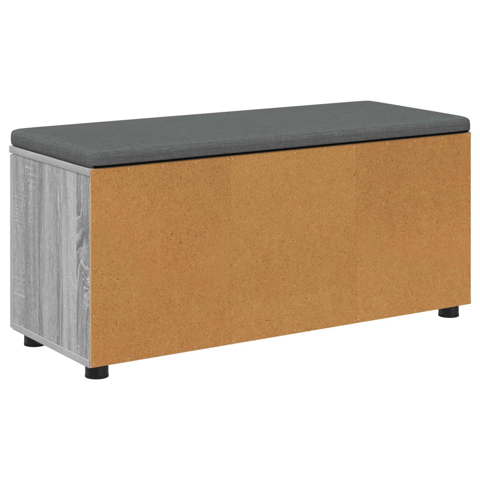 Panca per ingresso con cuscino Sonoma grigia 100 x 38 x 46 cm