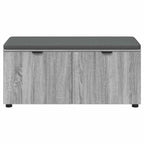 Panca per ingresso con cuscino Sonoma grigia 100 x 38 x 46 cm