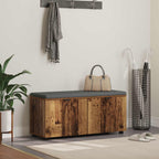 Panca per ingresso con cuscino Legno vecchio 100 x 38 x 46 cm