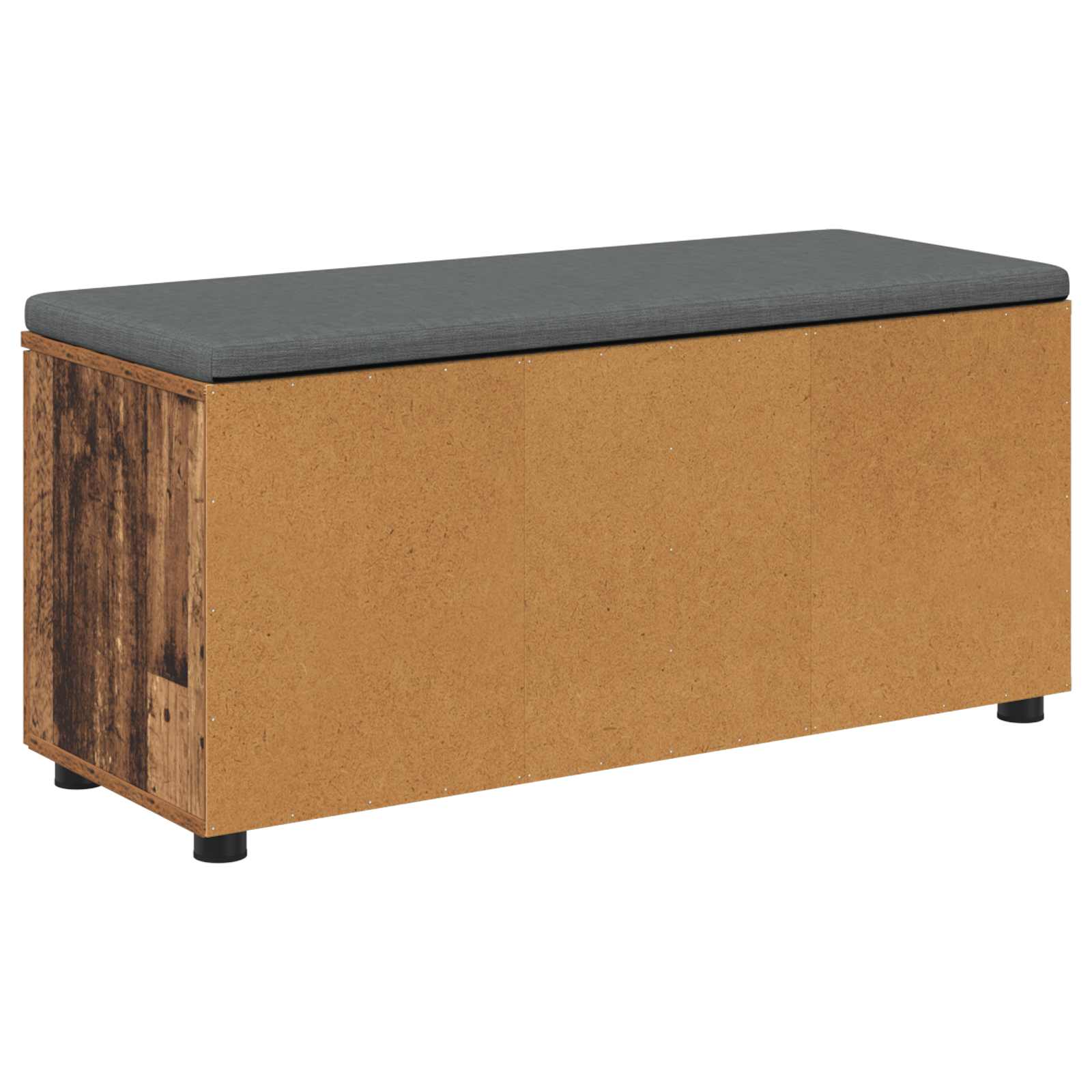 Panca per ingresso con cuscino Legno vecchio 100 x 38 x 46 cm