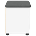 Panca per ingresso con cuscino con porta Bianco 60 x 38 x 46 cm