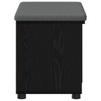 Panca per ingresso con cuscino Rovere Nero 60 x 38 x 46 cm