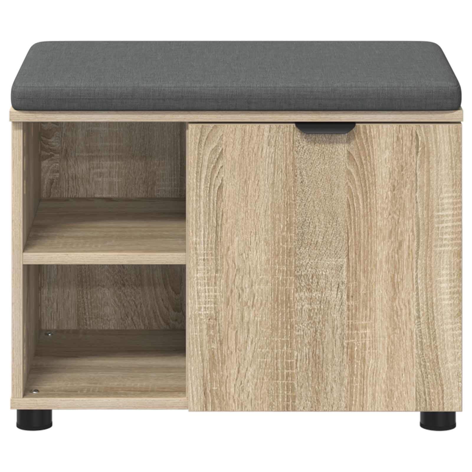 Panca per ingresso con cuscino Rovere Sonoma 60 x 38 x 46 cm