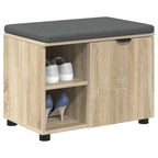 Panca per ingresso con cuscino Rovere Sonoma 60 x 38 x 46 cm