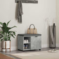 Panca per ingresso con cuscino Grigio Cemento 60 x 38 x 46 cm