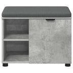 Panca per ingresso con cuscino Grigio Cemento 60 x 38 x 46 cm
