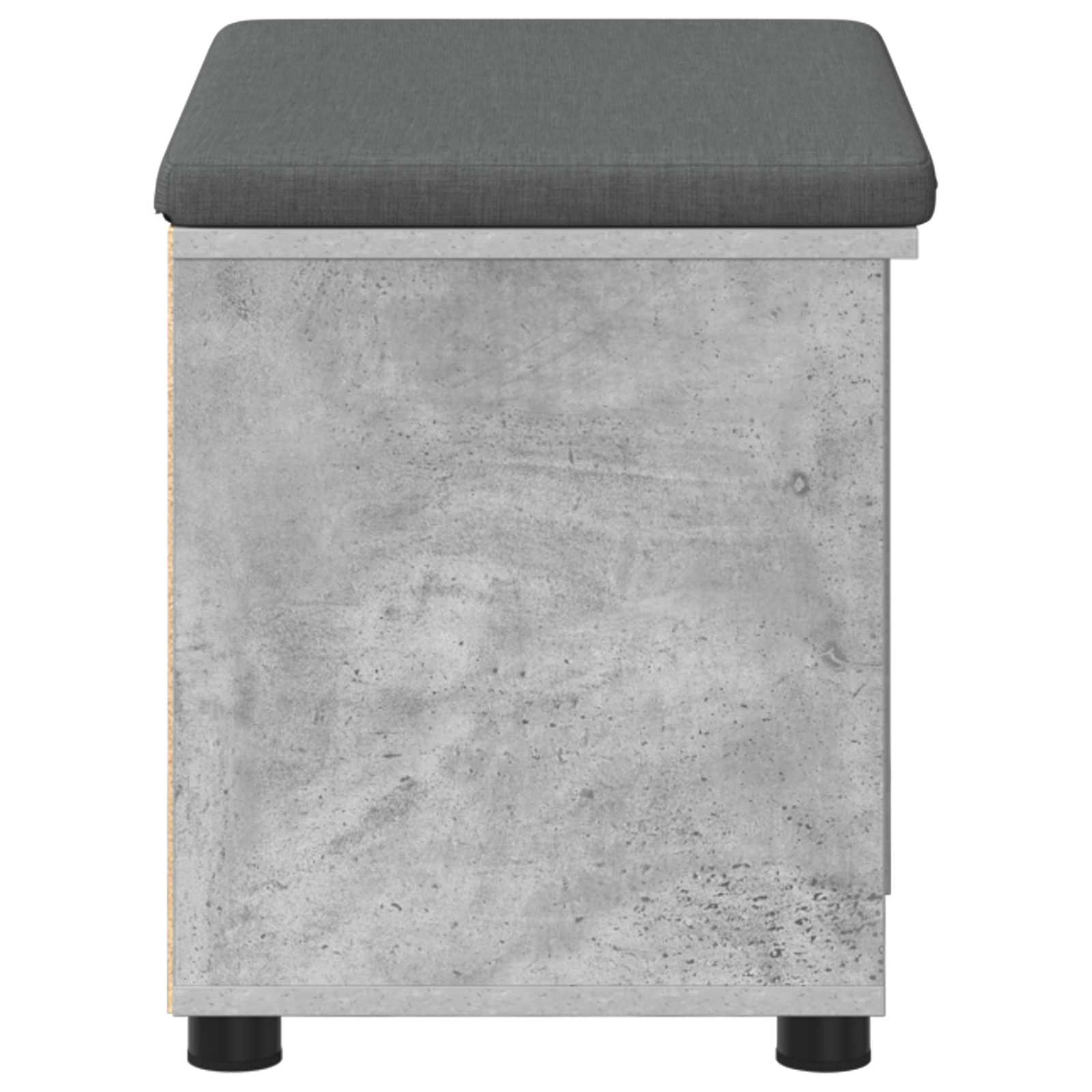 Panca per ingresso con cuscino Grigio Cemento 60 x 38 x 46 cm