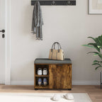 Panca per ingresso con porta Quercia Affumicata 60 x 38 x 46 cm