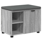 Panca per ingresso con cuscino Sonoma grigia 60 x 38 x 46 cm