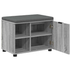 Panca per ingresso con cuscino Sonoma grigia 60 x 38 x 46 cm