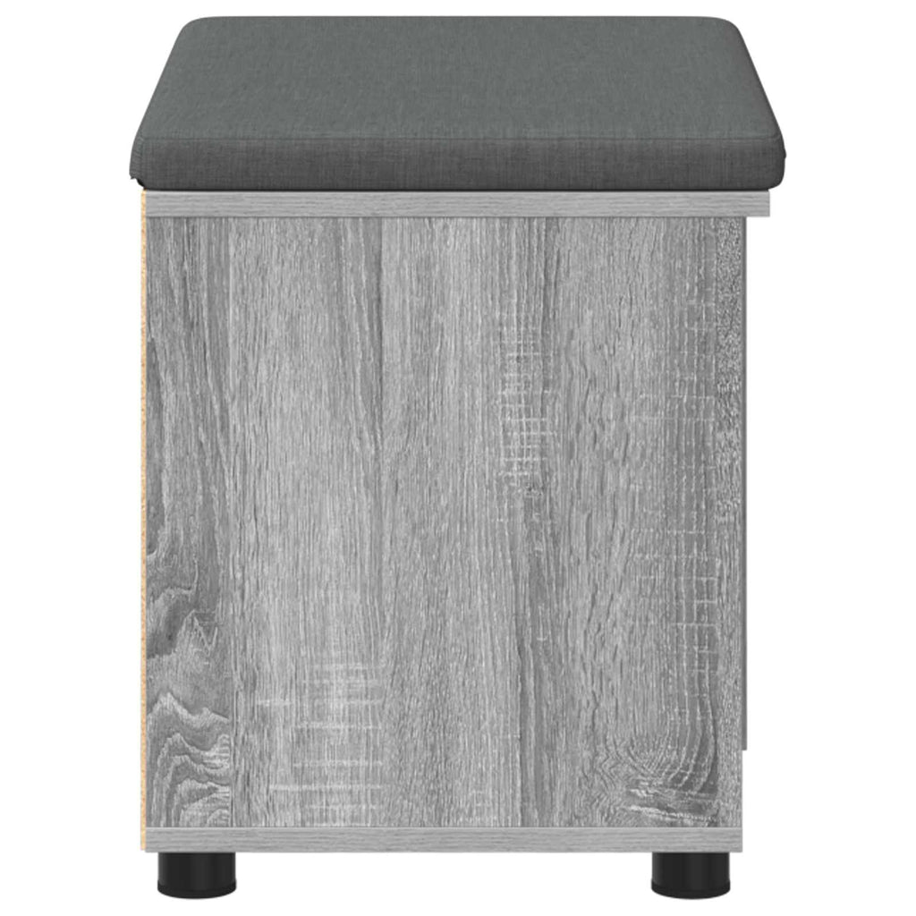 Panca per ingresso con cuscino Sonoma grigia 60 x 38 x 46 cm
