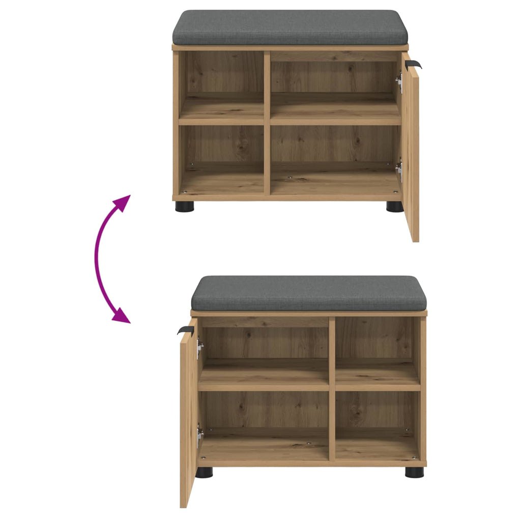 Panca per ingresso con porta Rovere Artigianale 60 x 38 x 46 cm