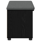 Panca per ingresso con cuscino Rovere Nero 80 x 38 x 46 cm