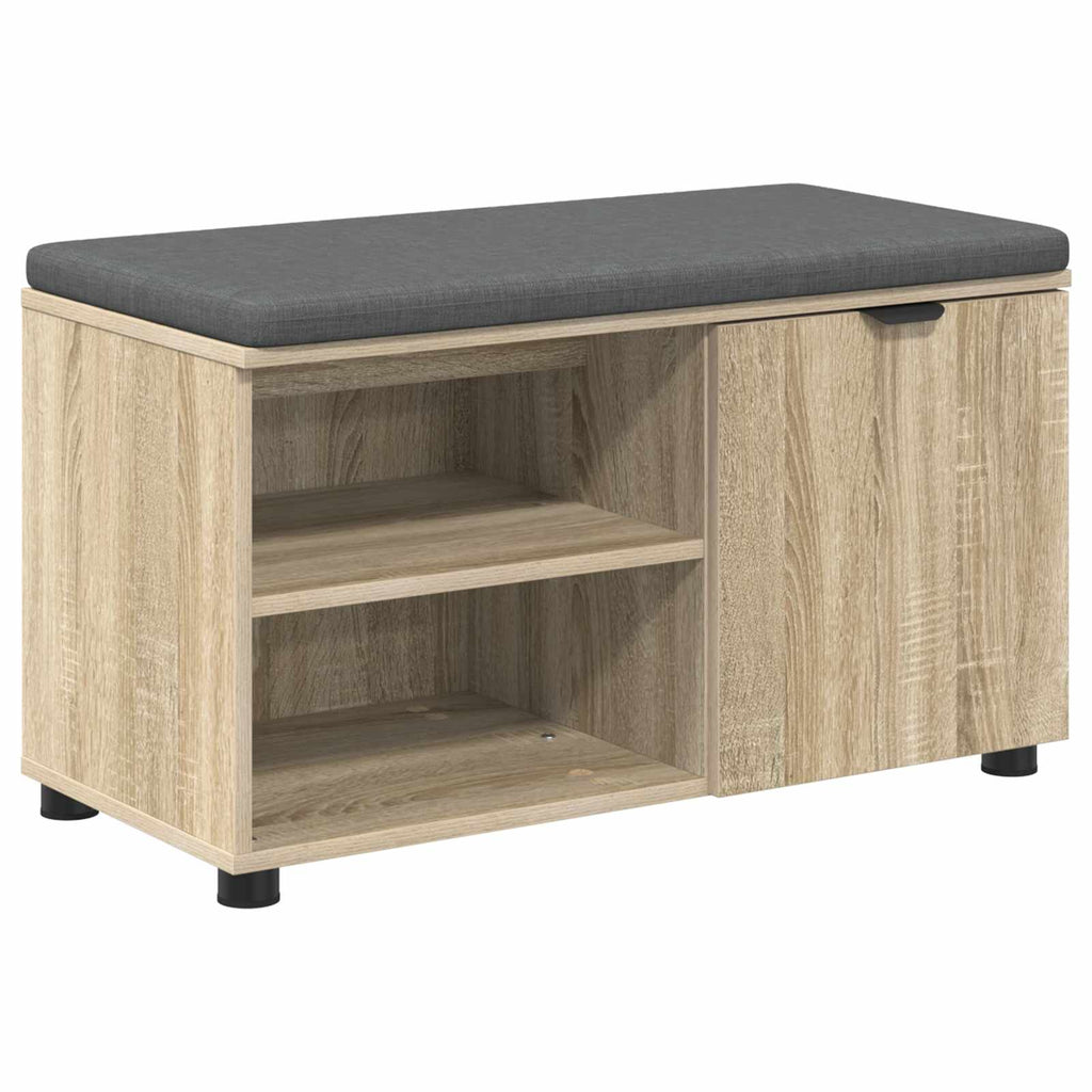 Panca per ingresso con cuscino Rovere Sonoma 80 x 38 x 46 cm