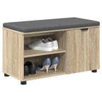 Panca per ingresso con cuscino Rovere Sonoma 80 x 38 x 46 cm