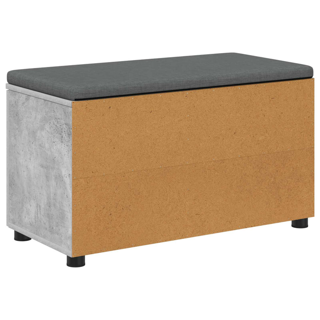 Panca per ingresso con cuscino Grigio Cemento 80 x 38 x 46 cm