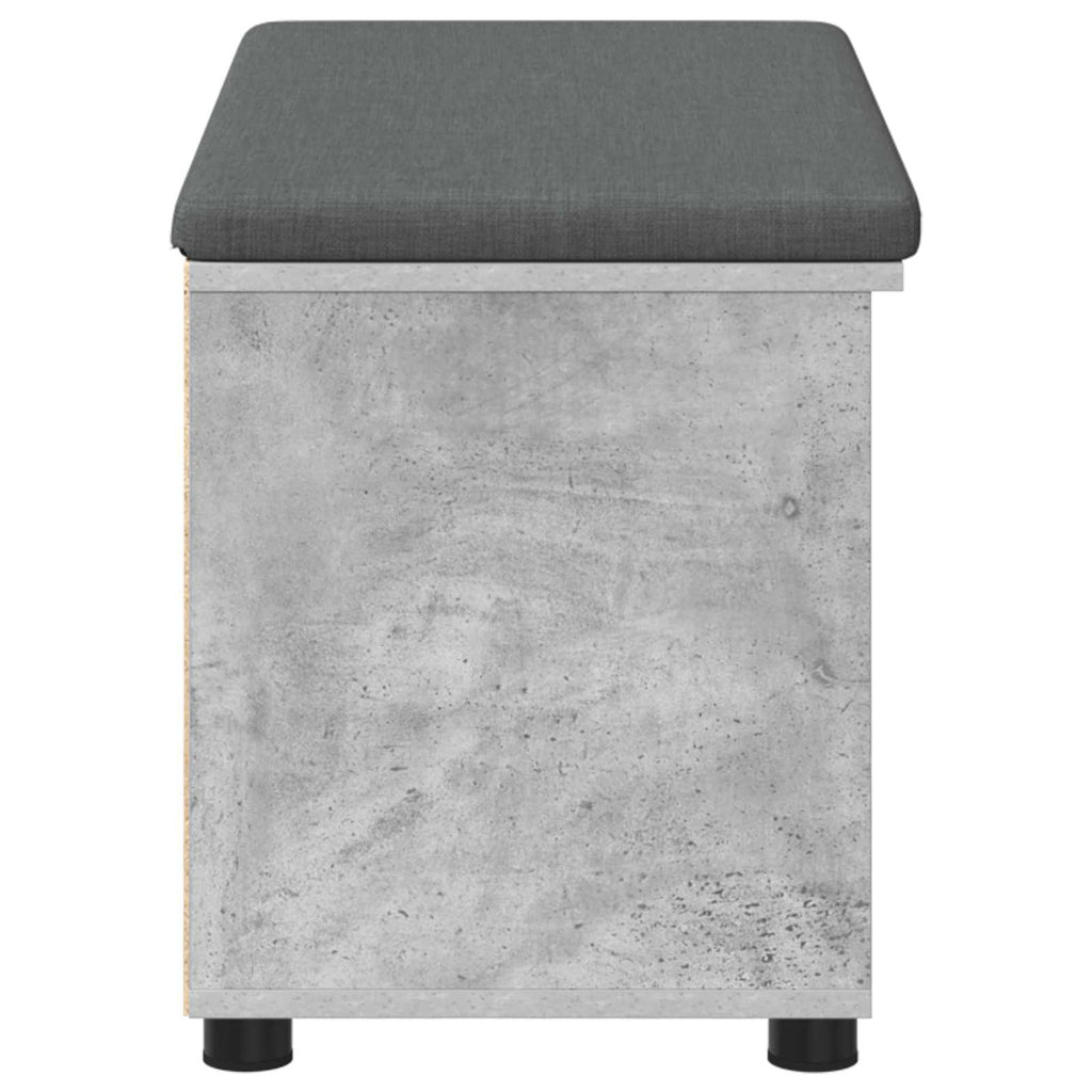 Panca per ingresso con cuscino Grigio Cemento 80 x 38 x 46 cm