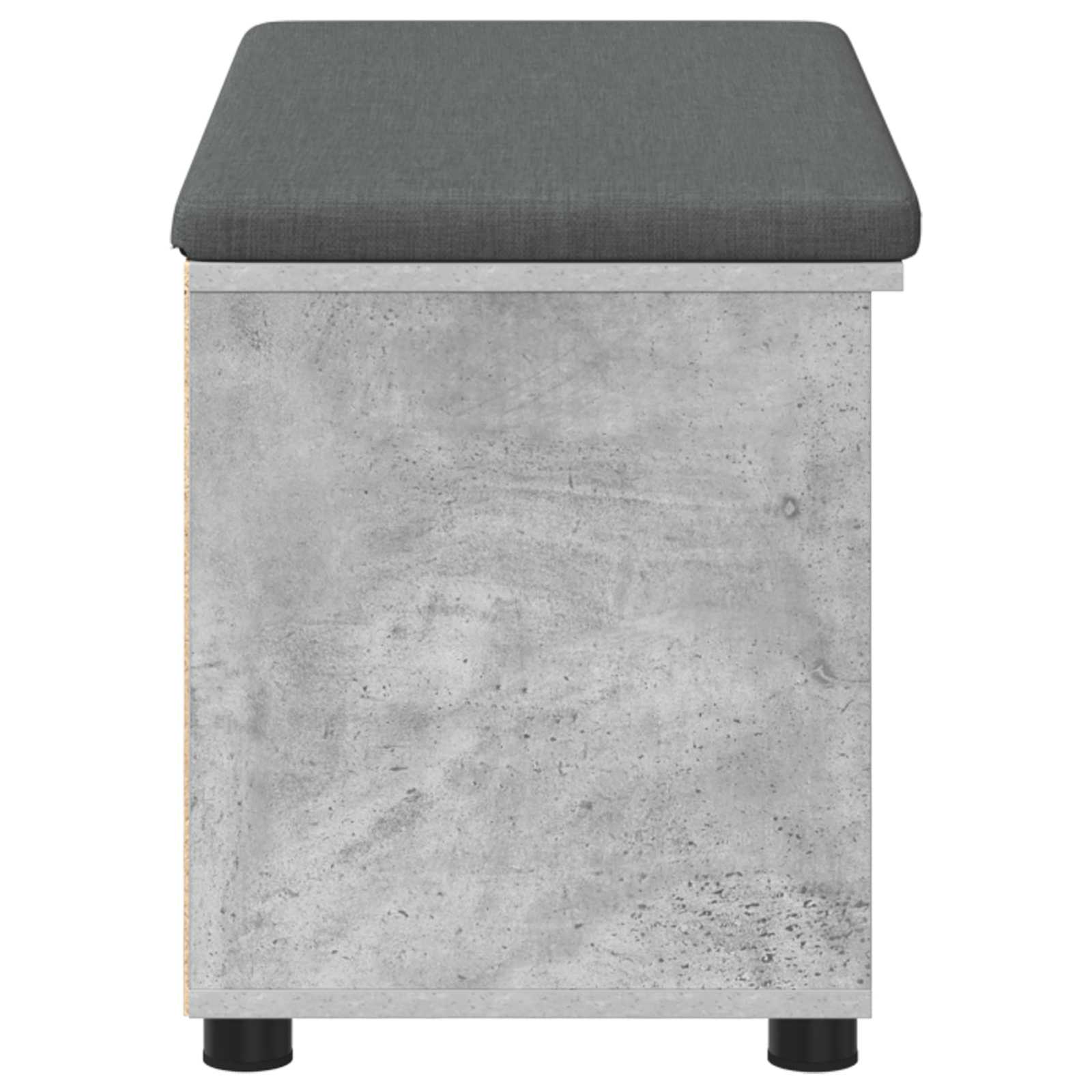 Panca per ingresso con cuscino Grigio Cemento 80 x 38 x 46 cm