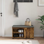 Panca per ingresso con porta Quercia Affumicata 80 x 38 x 46 cm