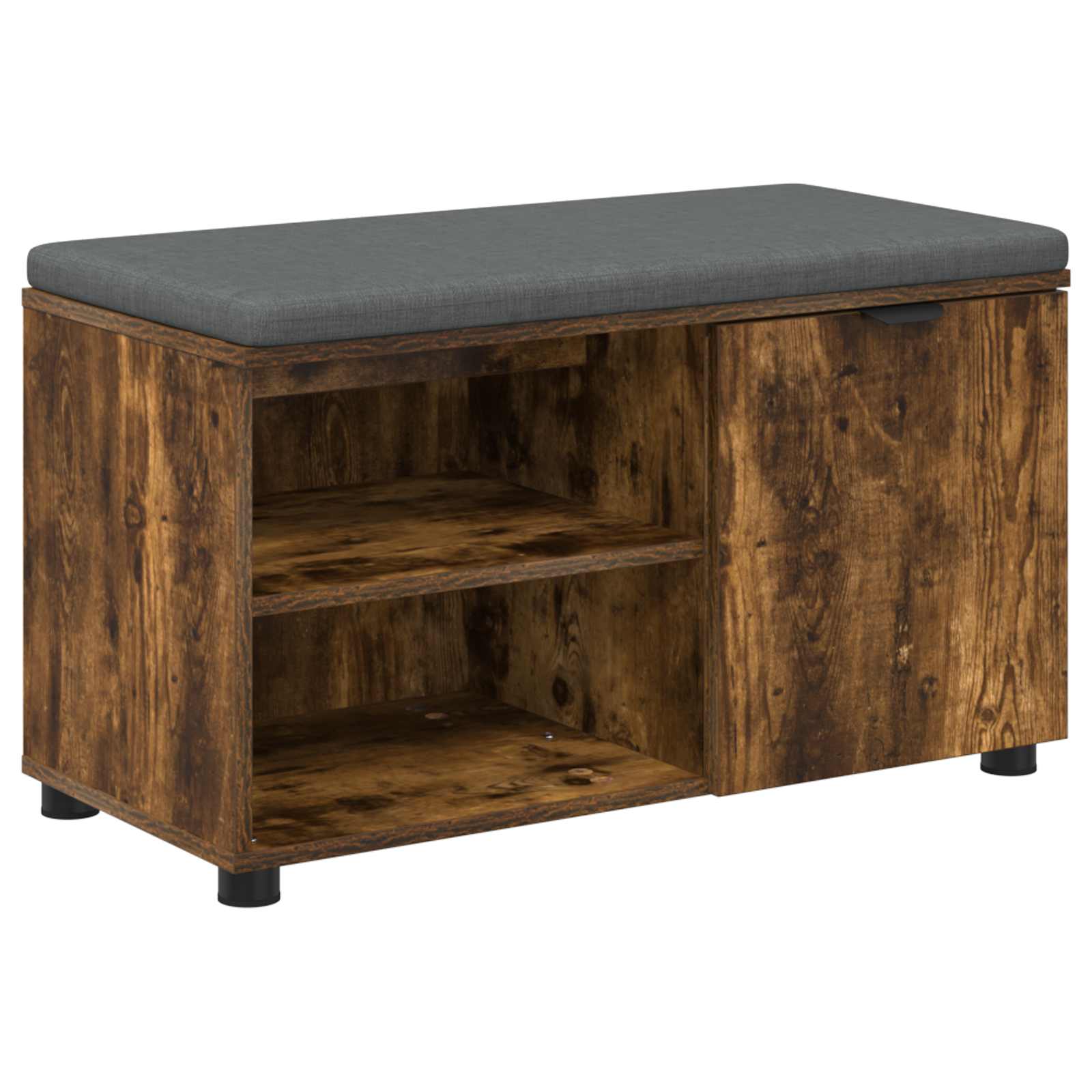 Panca per ingresso con porta Quercia Affumicata 80 x 38 x 46 cm