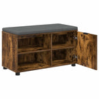 Panca per ingresso con porta Quercia Affumicata 80 x 38 x 46 cm