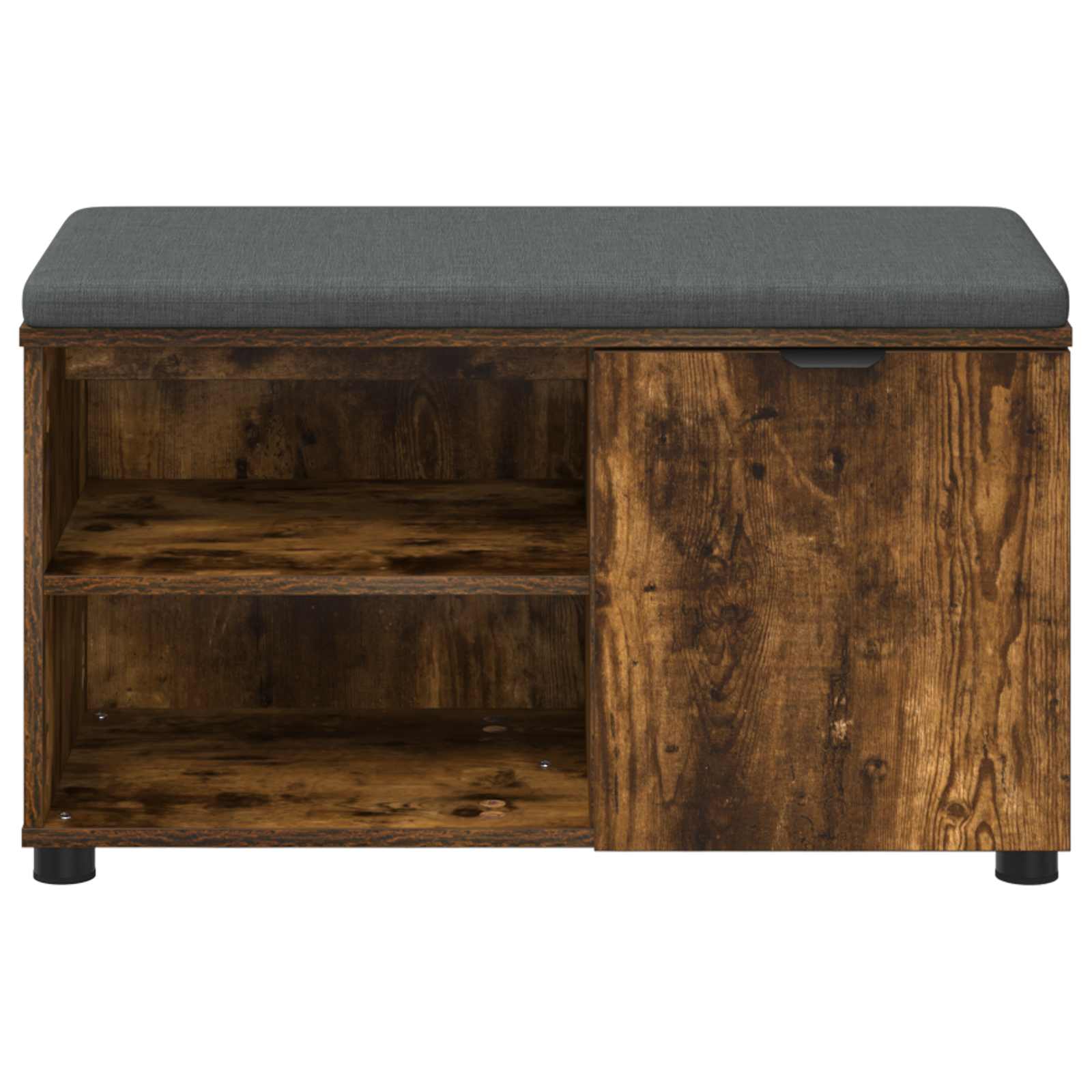 Panca per ingresso con porta Quercia Affumicata 80 x 38 x 46 cm