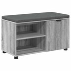 Panca per ingresso con cuscino Sonoma grigia 80 x 38 x 46 cm