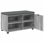 Panca per ingresso con cuscino Sonoma grigia 80 x 38 x 46 cm