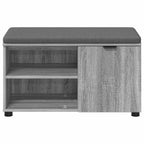 Panca per ingresso con cuscino Sonoma grigia 80 x 38 x 46 cm