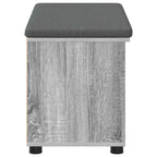 Panca per ingresso con cuscino Sonoma grigia 80 x 38 x 46 cm