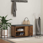 Panca per ingresso con cuscino Legno vecchio 80 x 38 x 46 cm