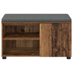 Panca per ingresso con cuscino Legno vecchio 80 x 38 x 46 cm