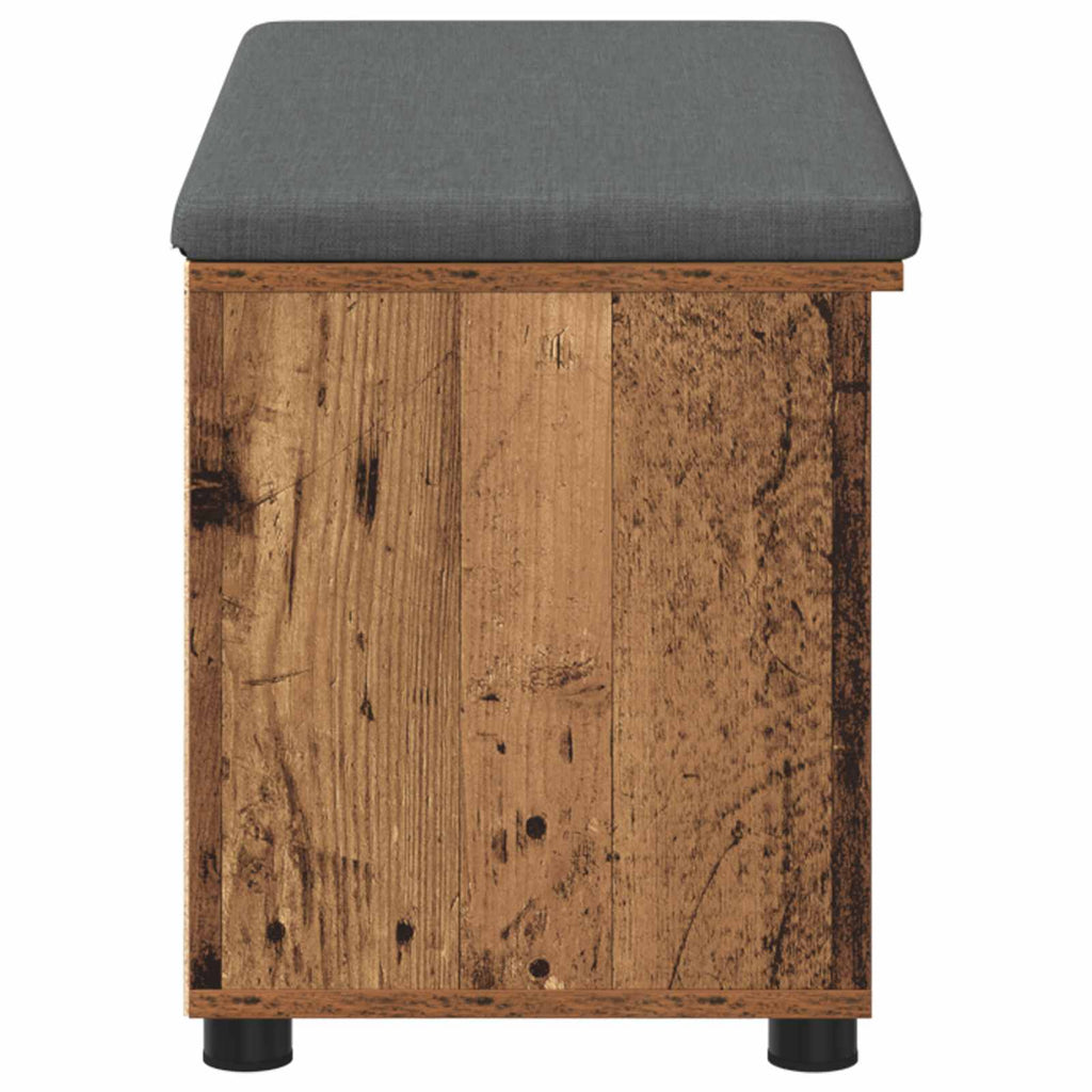 Panca per ingresso con cuscino Legno vecchio 80 x 38 x 46 cm
